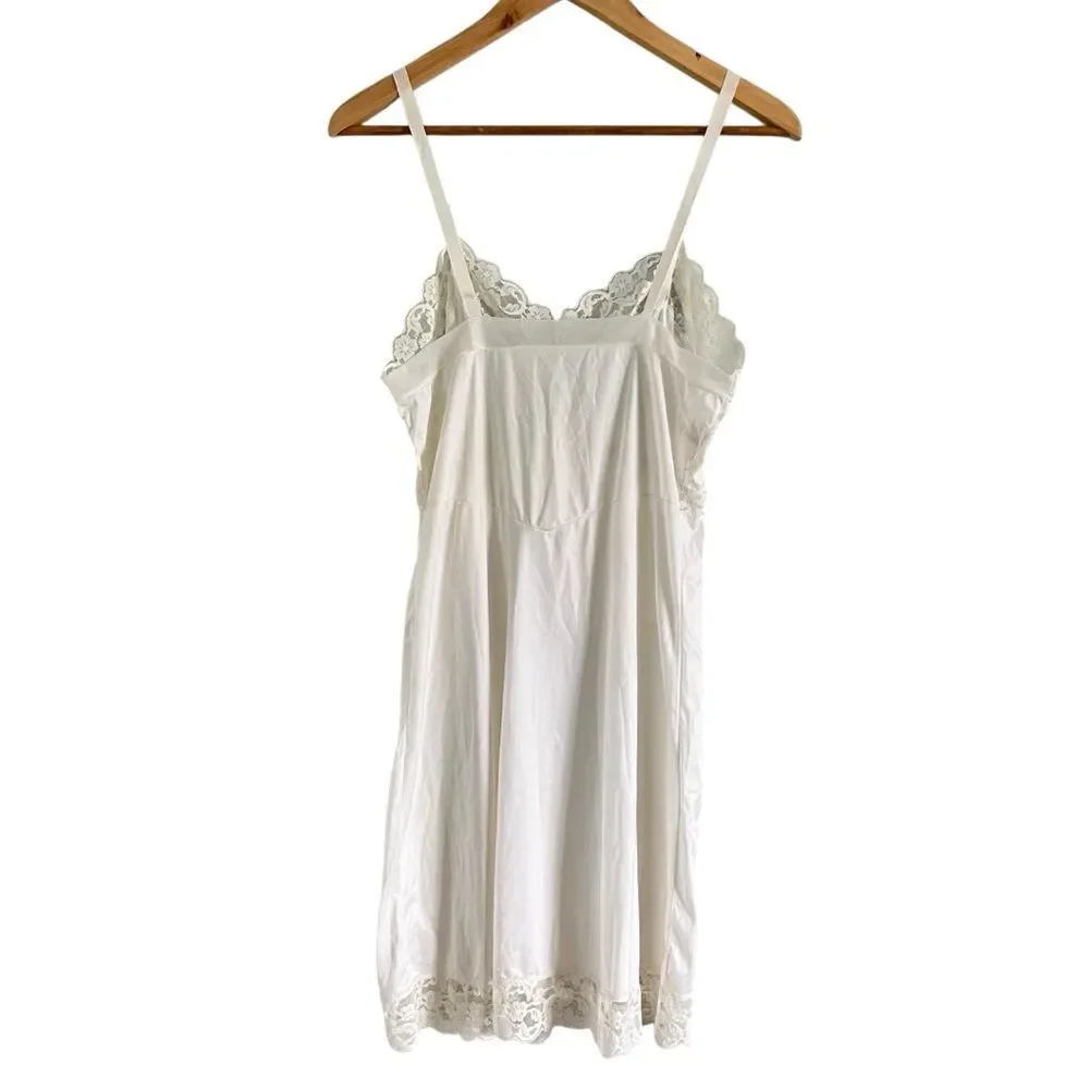 Vintage Satin Lace Slip Dress - Picture 2 of 9